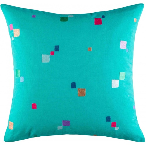 Kobi Teal Square Cushion by Kas