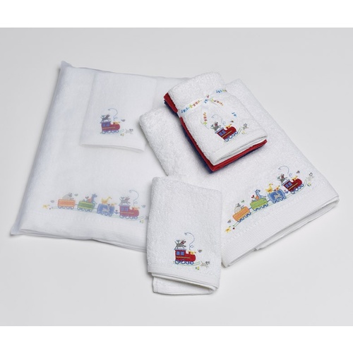 Animal Train Bath Towel by Jiggle & Giggle