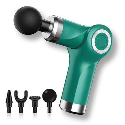 Electric Shock Muscle Massage Gun - Foldable Green Pocket