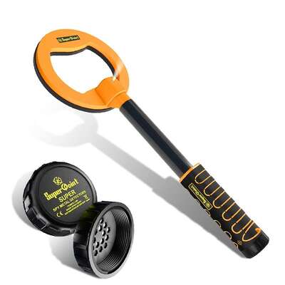 Yellow Handheld Waterproof Metal Detector - Underwater Treasure Hunting