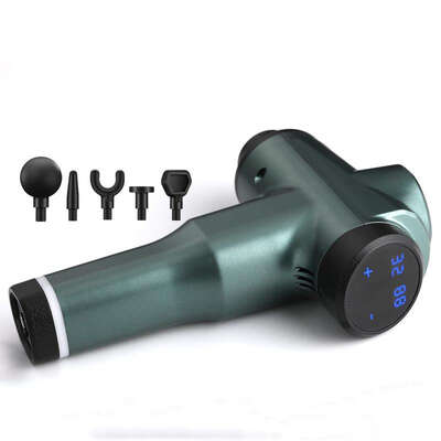 32-Gear Portable Massage Gun for Muscle Relaxation - Green