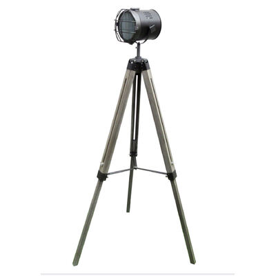 139Cm Nautical Tripod Floor Lamp - Steel Grey