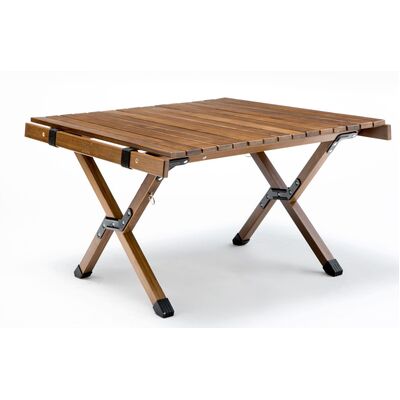 62Cm Foldable Bamboo Camping Table Waterproof Wood Wooden Travel - Small