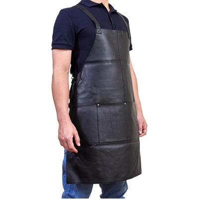 Professional Leather Apron Butcher Woodwork Barber Chef - Black