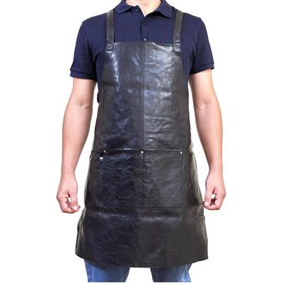 Leather Apron Butcher Woodwork Hairdressing Barber Chef - Black