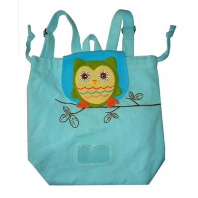 Owl Swim Bag Pinic Bag Light Blue