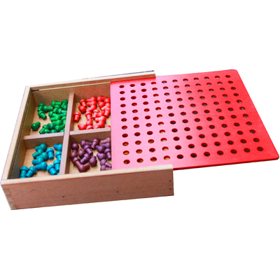 Froebel Gifts J2- Pegs And Lacing Box