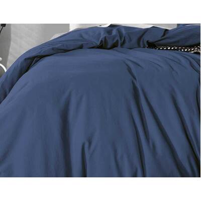 Queen Size Indigo Vintage Washed Cotton Quilt Cover Set(3PCS)