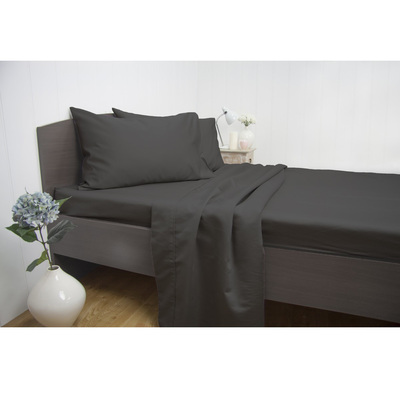 Queen Size 1900TC Cotton Rich Sheet Set (Charcoal Color)