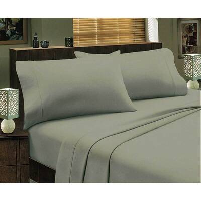 Single size Egyptian Cotton flannelette Sheet Set (Graphite)