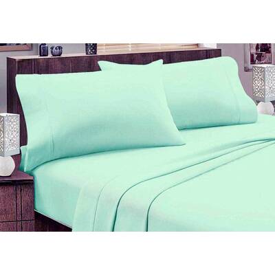 Single size Egyptian Cotton flannelette Sheet Set (Mint)