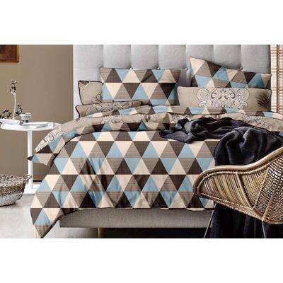 Queen Size Chevron Geo Quilt Cover Set (3PCS)