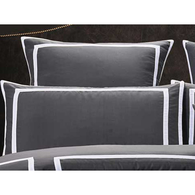 Super King Size Charcoal and White Quilt Cover Set (3PCS)