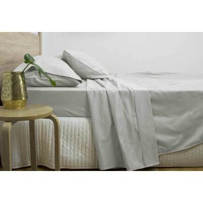 Super King Size 3000TC Cotton Rich Sheet Set (Silver Color)