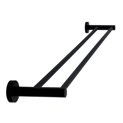 Single Classic Towel Bar Rail Bathroom Electroplated Matte Black Finish