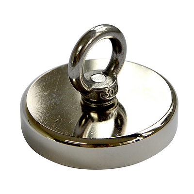 Round Neodymium Fishing Magnet with Countersunk Hole and Eyebolt, 500 LBS  pull. Afterpay, zipPay