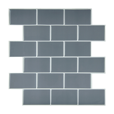 Tiles 3D Peel And Stick Wall Tile Dark Grey 10 Sheets