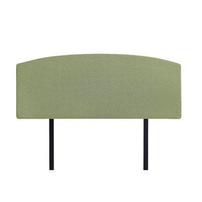 Linen Fabric Queen Bed Curved Headboard Bedhead - Olive Green