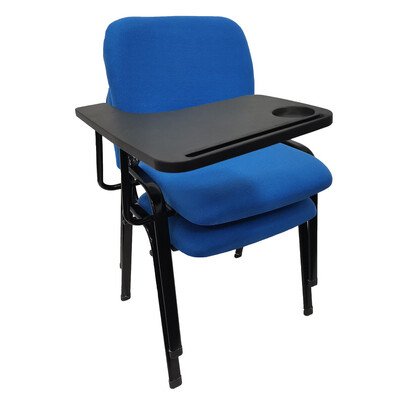 Lecture Chair with Table Top for Classroom Lecture Training Conference 6 Pcs-Blue