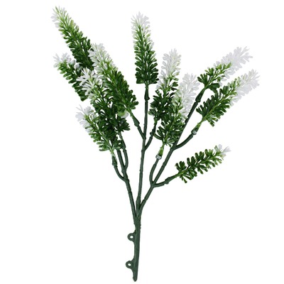 Artificial Small White Lavender Uv Resistant 26Cm