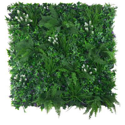 White Flowering Jungle Vertical Garden / Green Wall UV Resistant 1m x 1m