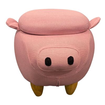 Pig Kid's Ottoman with Storage