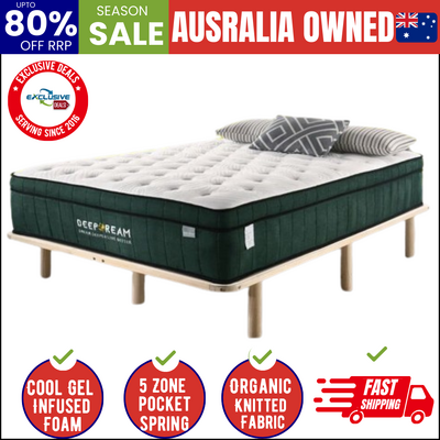 Green Tea Cool Gel Memory Foam Mattress 36Cm 5 Zone Queen