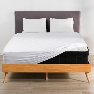 White100% Organic Bamboo Fitted Bed Sheet Set