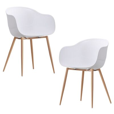 Charming Beetle Dining Chair Set of 2-White