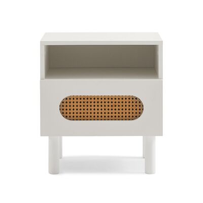 Versatile bedside table in White