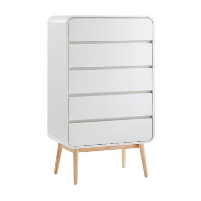 White Modern Tallboy-White