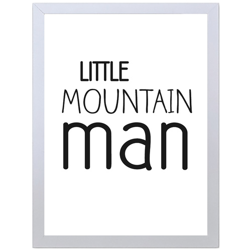 Little Mountain Man (297 x 420mm, White Frame)