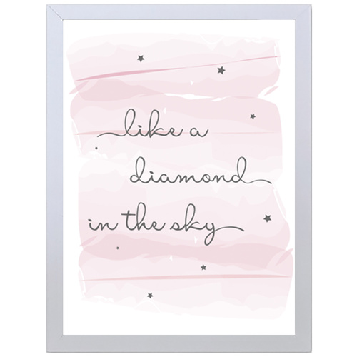 Like A Diamond In The Sky (Pink, 297 x 420mm, No Frame)