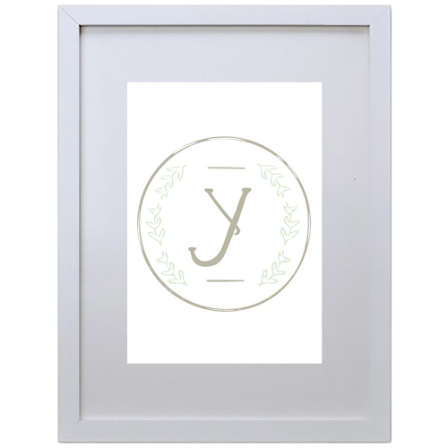 Letter Y Initial (210 x 297mm, White Frame)