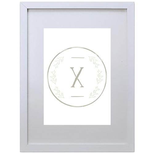 Letter X Initial (210 x 297mm, White Frame)