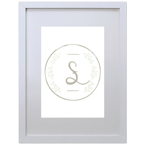 Letter S Initial (210 x 297mm, White Frame)