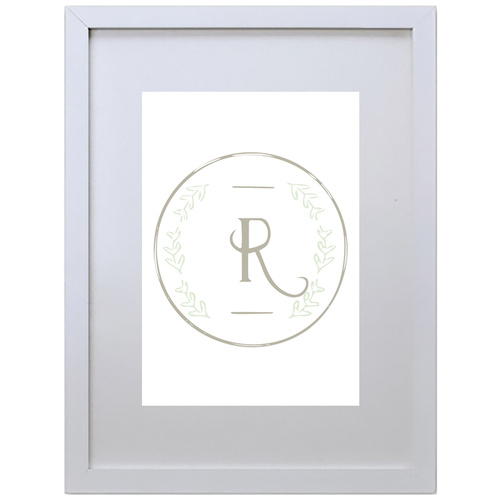 Letter R Initial (210 x 297mm, White Frame)