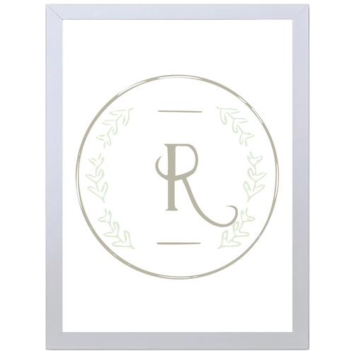 Letter R Initial (297 x 420mm, White Frame)