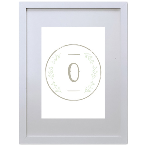 Letter O Initial (210 x 297mm, White Frame)