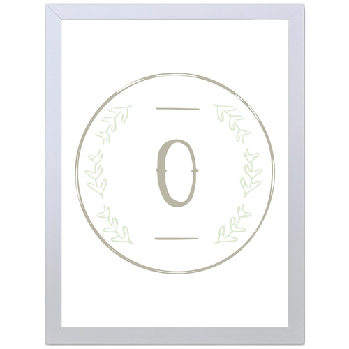 Letter O Initial (297 x 420mm, White Frame)