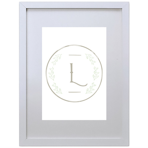 Letter L Initial (210 x 297mm, White Frame)