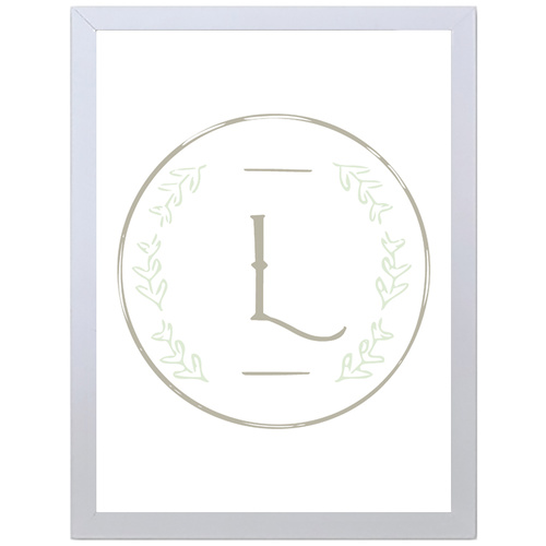 Letter L Initial (297 x 420mm, White Frame)