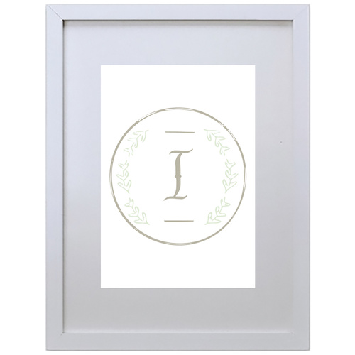 Letter I Initial (210 x 297mm, White Frame)