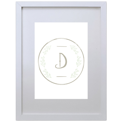 Letter D Initial (210 x 297mm, White Frame)