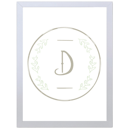 Letter D Initial (297 x 420mm, White Frame)