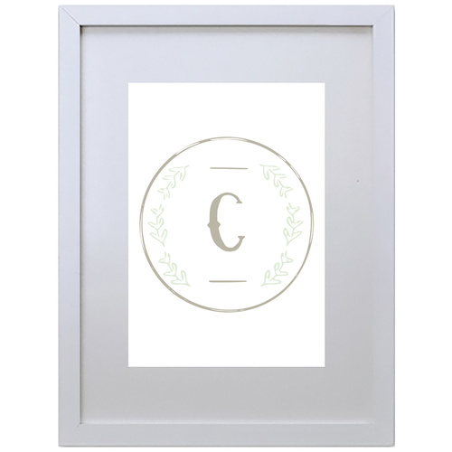 Letter C Initial (210 x 297mm, White Frame)