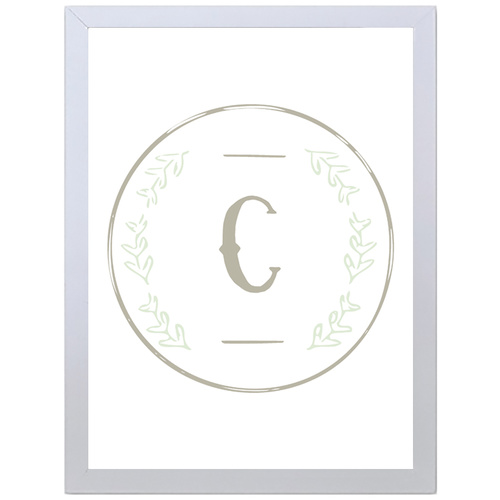 Letter C Initial (297 x 420mm, White Frame)