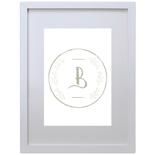 Letter B Initial (210 x 297mm, White Frame)