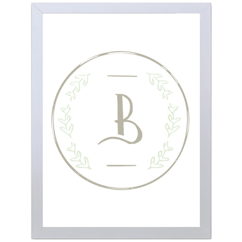 Letter B Initial (297 x 420mm, White Frame)