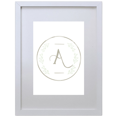 Letter A Initial (210 x 297mm, White Frame)